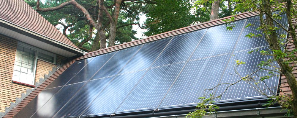 Triple Solar PVT solar panel on existing housing construction photo 2