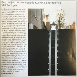 Warmtepomp met PVT paneel benedenwoning Amsterdam