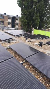 Dickensplaats-Utrecht-Koopmans-bouw-Mampaey-Triple-Solar-PVT-panels-neighborhood aerial photo-04