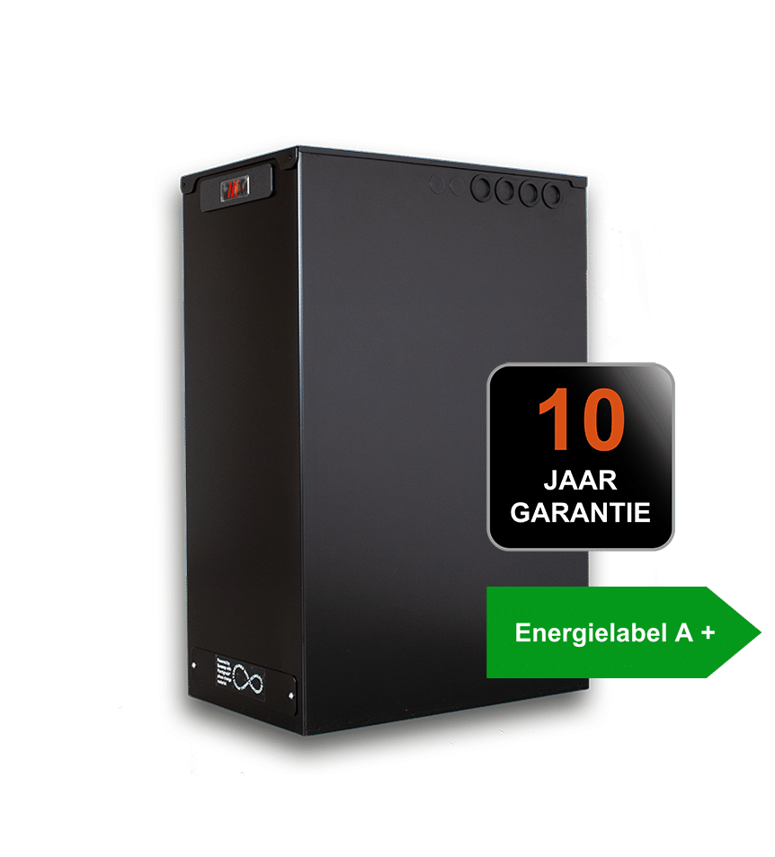 Warmteopslagbatterij ter vervanging van een warmwaterboiler voor duurzame warmteopslag.